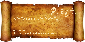 Péczeli Ádám névjegykártya